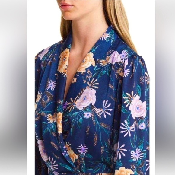 Lost + Wander Eva Floral Long Sleeve Mini Dress Size M - Picture 3 of 12